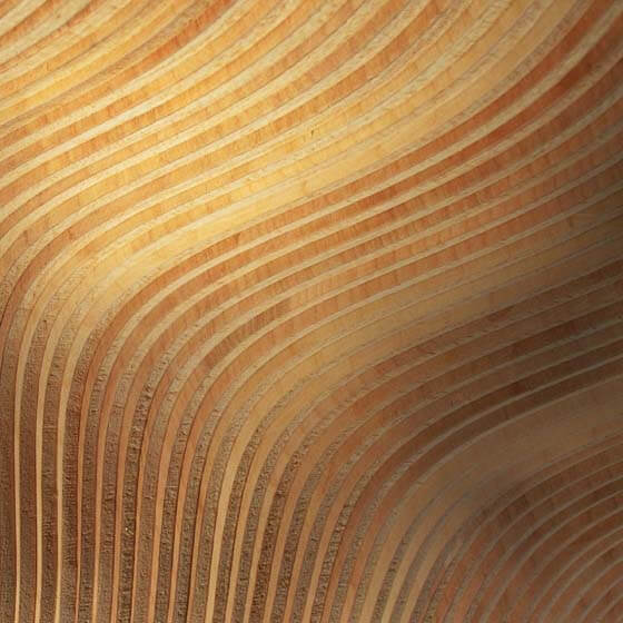close up of unique wood coffee table